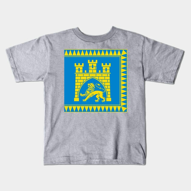 Flag of Lviv, Ukraine Kids T-Shirt by brigadeiro